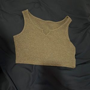 Grey Tank Top Crop Top. Size S